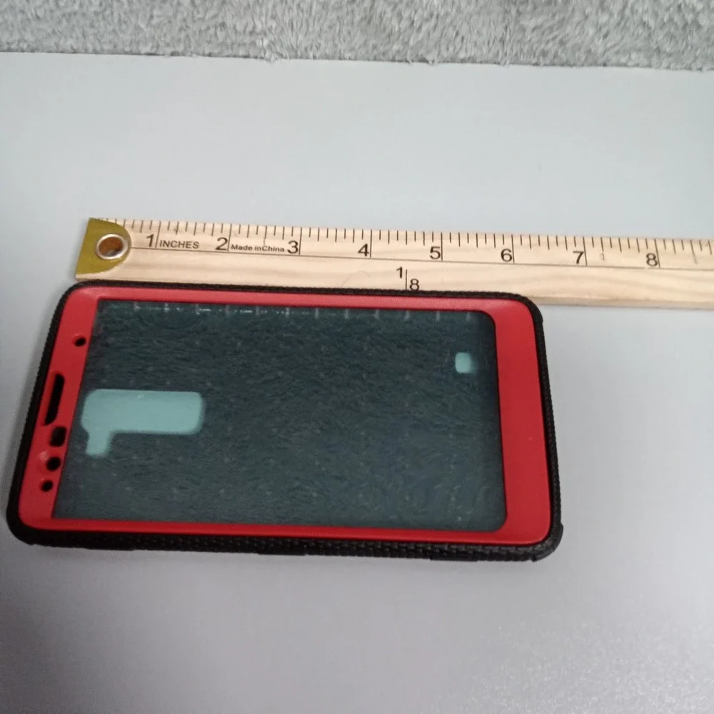 Covrware‎ Rugged Full Body Protective Case Red Black with Screen Protector LG K7